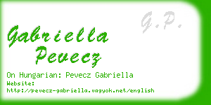 gabriella pevecz business card